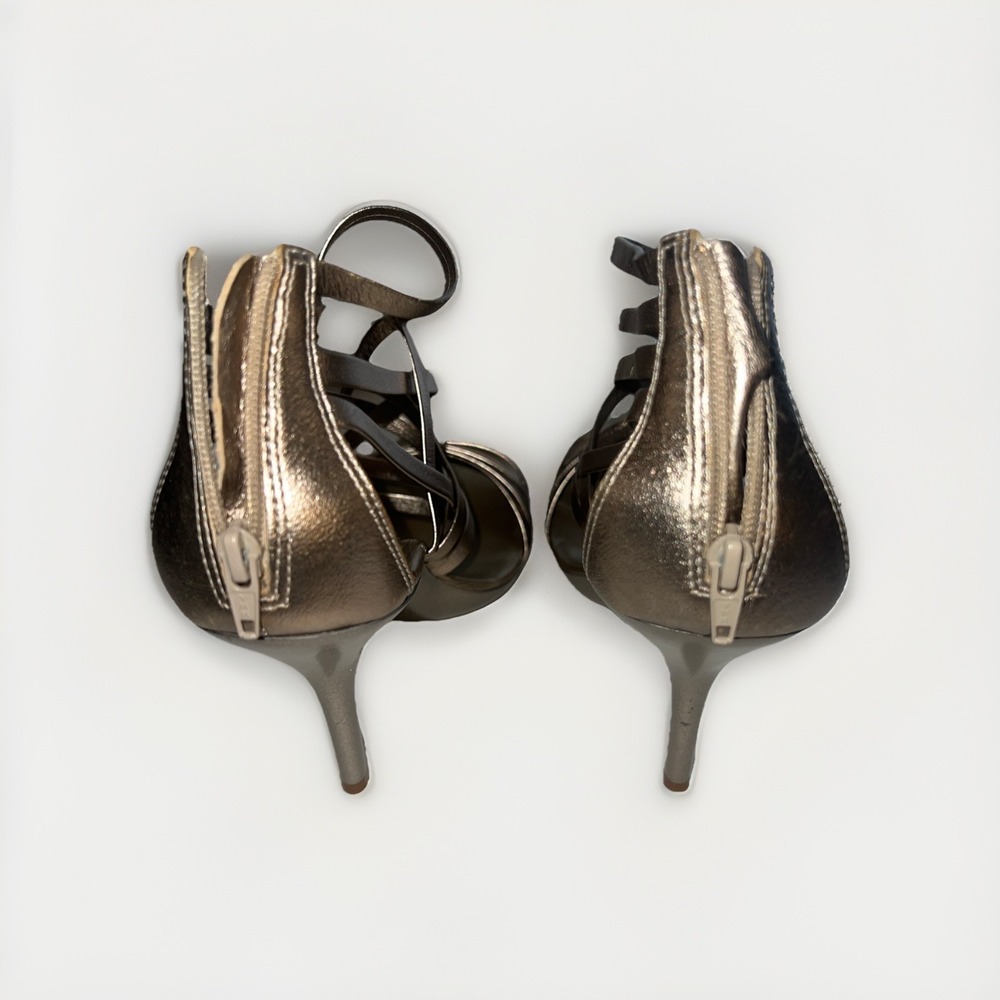 ALDO Metallic Gold Strappy Stiletto Sandals Size EU-37, US- 6.5 - Picture 5 of 7